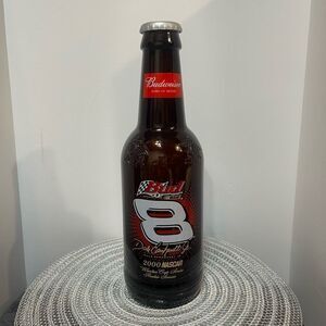 Vintage Dale Earnhardt Jr #8 Budweiser 2000 Glass Bottle